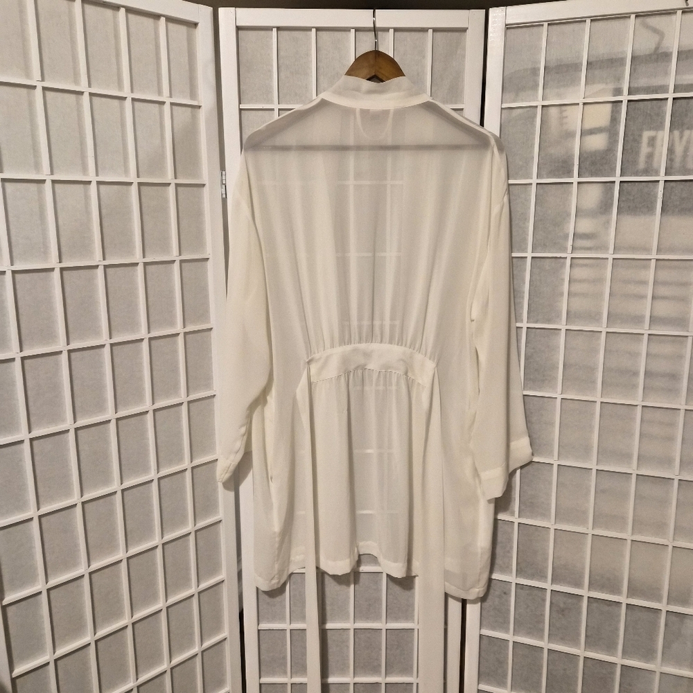 Victoria's Secret White Sheer Robe One Size - Picture 11 of 13